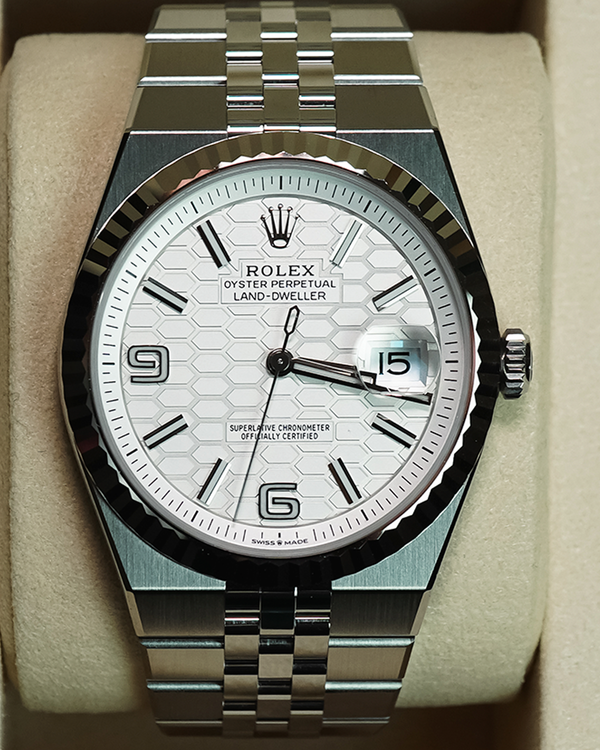 2025 Rolex Land-Dweller 40MM White Dial Flat Jubilee Bracelet (127334)