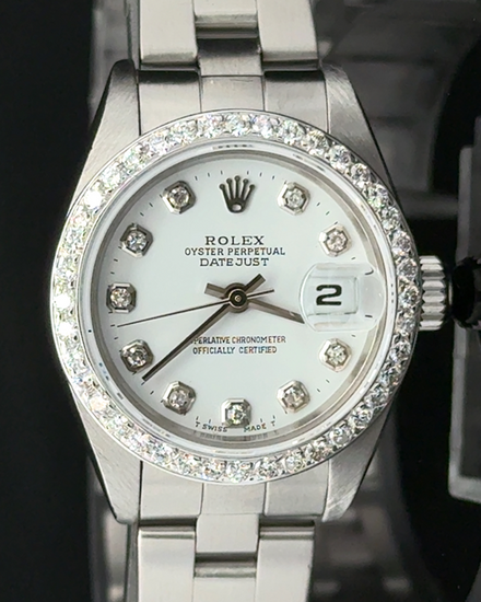 2002 (K Serial) Rolex Lady-Datejust 26MM White Dial Oyster Bracelet (79160)