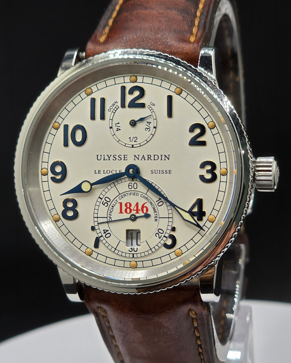 No Reserve - Ulysse Nardin Marine 38MM White Dial Leather Strap (263-22)