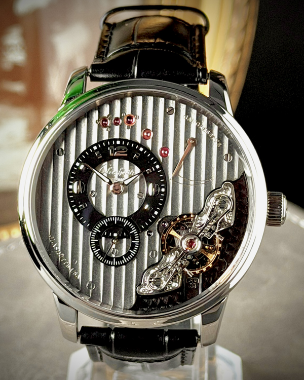 2023 Glashütte Original PanoInverse XL 42MM Silver Dial Leather Strap (1-66-06-04-22-05)