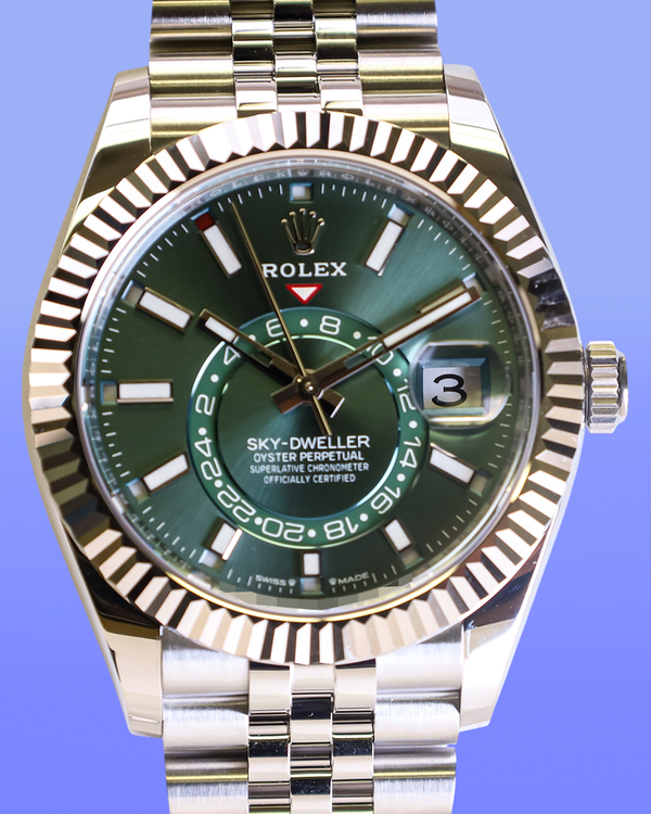 2026 Rolex Sky-Dweller 42MM Green Dial Oyster Bracelet (336934)