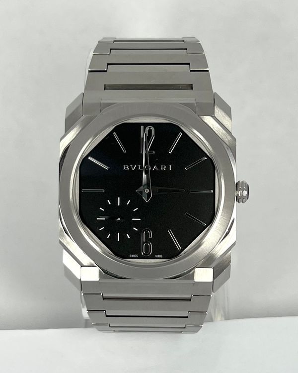 2021 Bvlgari Octo Finissimo 40MM Black Dial Steel Bracelet (103297)