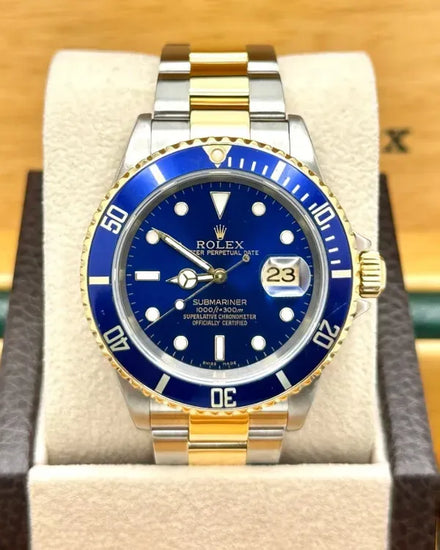 2005 Rolex Submariner Date "Bluesy" 40MM Blue Dial Two-Tone Oyster Bracelet (16613)