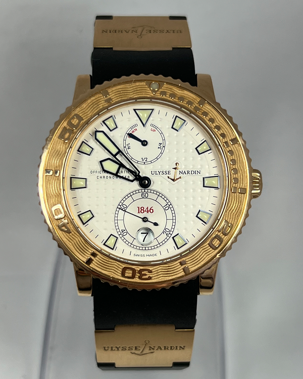 Ulysse Nardin Marine 41MM White Dial Rubber Strap (266-51)