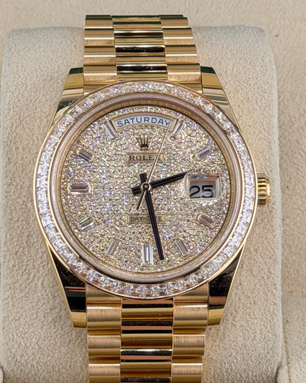 2025 Rolex Day-Date 40MM Diamond Dial Yellow Gold President Bracelet (228398TBR)