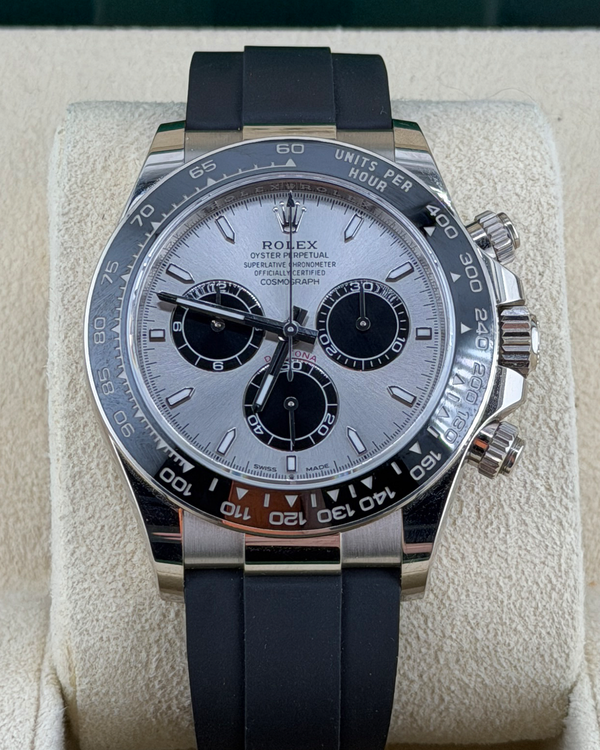 2024 Rolex Cosmograph Daytona "Ghost" 40MM Silver Dial Rubber Strap (126519LN)