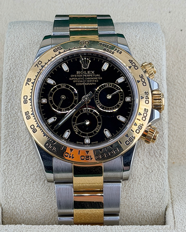 2021 Rolex Cosmograph Daytona 40MM Black Dial Two-Tone Oyster Bracelet (116503)