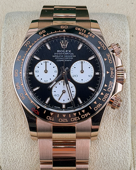 2025 Rolex Cosmograph Daytona "Le Mans" 40MM Black Dial Rose Gold Oyster Bracelet (126525LN)