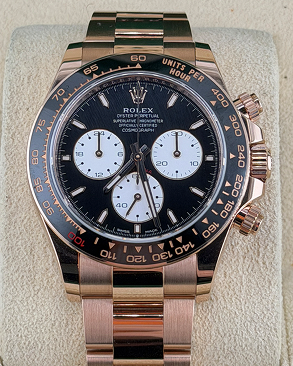 2025 Rolex Cosmograph Daytona "Le Mans" 40MM Black Dial Rose Gold Oyster Bracelet (126525LN)