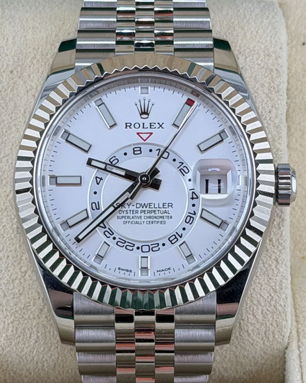 2022 Rolex Sky-Dweller 42MM White Dial Jubilee Bracelet (326934)