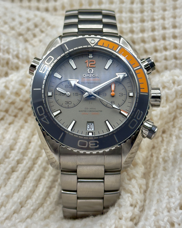 2024 Omega Seamaster Planet Ocean 600M 45.5MM Grey Dial Titanium Bracelet (215.90.46.51.99.001)