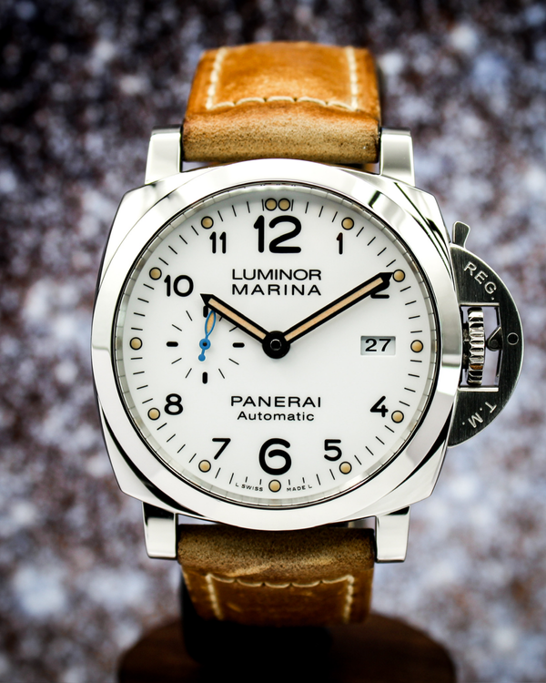 2019 Panerai Luminor Marina 1950 3 Days 44MM White Dial Leather Strap (PAM01499)