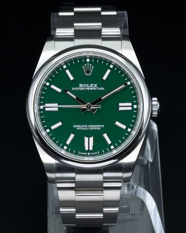 2025 Rolex Oyster Perpetual 41MM Green Dial Oyster Bracelet (134300)