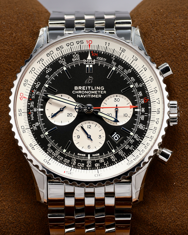2021 Breitling Navitimer B01 Chronograph 46MM Black Dial Steel Bracelet (AB0127211B1A1)