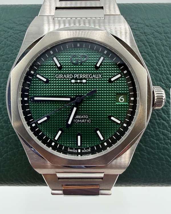2026 Girard Perregaux Laureato 42MM Green Dial Steel Bracelet (81010.11.3153.1CM)