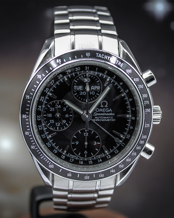 2013 Omega Speedmaster Day-Date 40MM Black Dial Steel Bracelet (3220.50.00)