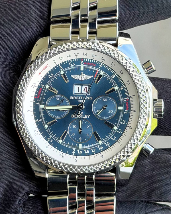 Breitling Bentley Motors 6.75 Chronograph 49MM Blue Dial Steel Bracelet (A44362)