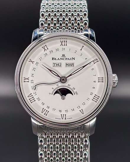 2023 Blancpain Villeret Quantième Complet 38MM White Dial Steel Bracelet (6264-1127-MMB)