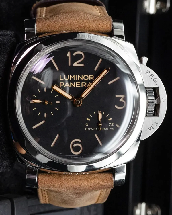 2016 Panerai Luminor 1950 3 Days 47MM Black Dial Leather Strap (PAM00423)