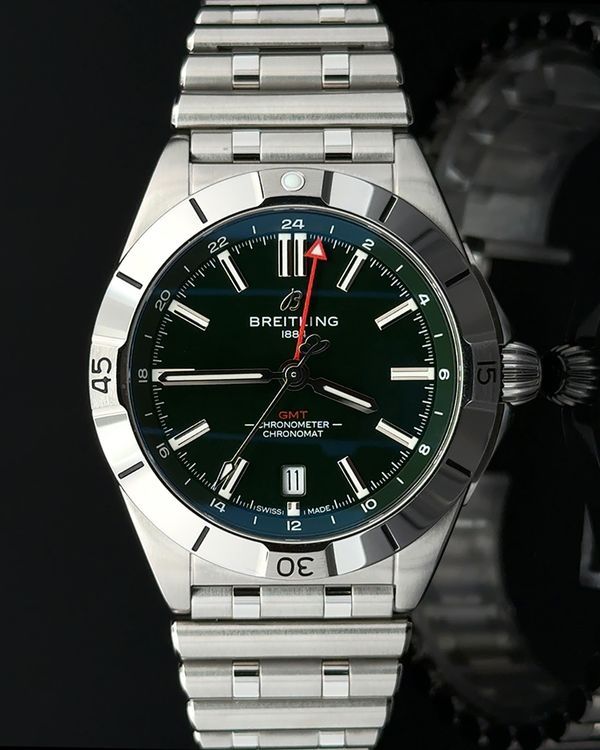 Breitling Chronomat GMT 40MM Green Dial Steel Bracelet (A32398101L1A1)