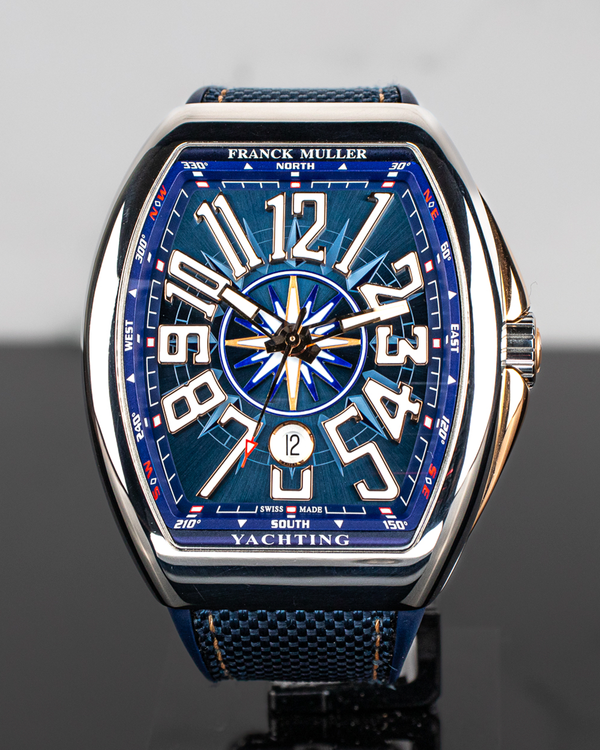 Franck Muller Vanguard 45MM Blue Dial Rubber Strap (V45 SC DT YACHTING)