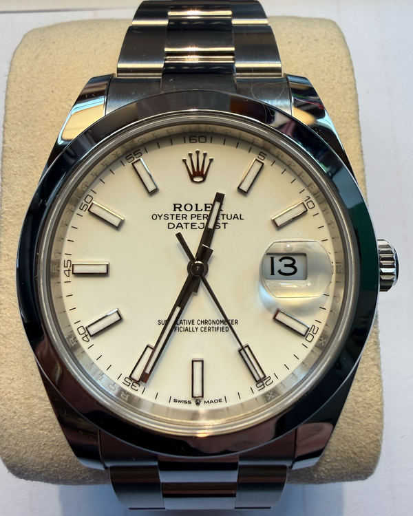 2026 Rolex Datejust 41MM White Dial Oyster Bracelet (126300)