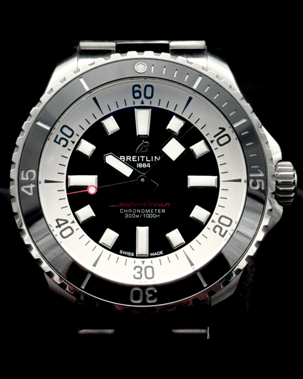 2024 Breitling Superocean 44MM Black Dial Steel Bracelet (A17376211B1A1)
