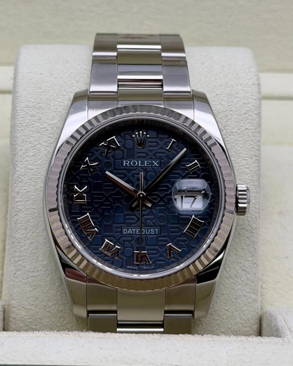 2006 Rolex Datejust 36MM Blue "Jubilee" Dial Oyster Bracelet (116234)