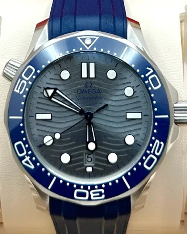 Omega Seamaster Diver 300M 42MM Blue Dial Rubber Strap (210.32.42.20.06.001)
