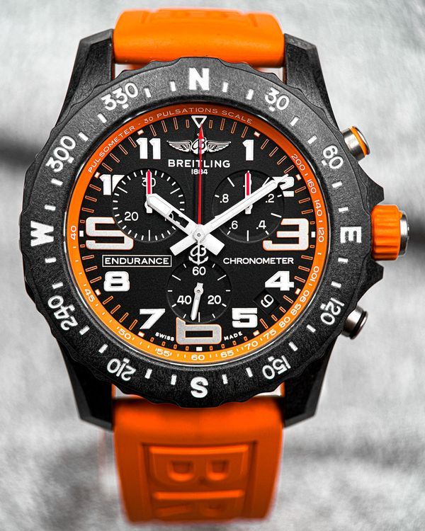 No Reserve - 2020 Breitling Endurance Pro 44MM Quartz Black Dial Rubber Strap (X82310A51B1S1)