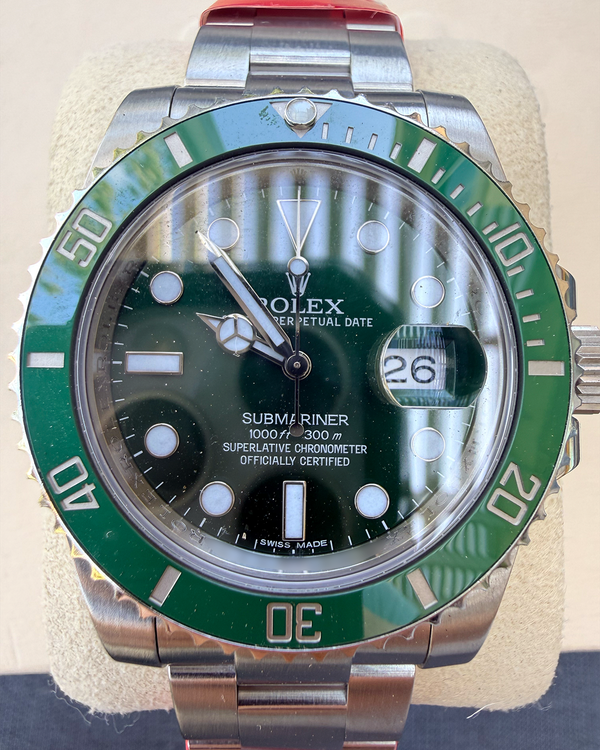 2013 Rolex Submariner Date "Hulk" 40MM Green Dial Oyster Bracelet (116610LV)