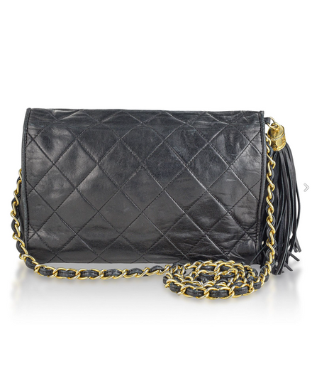 Chanel Matelassé Tassel Flap 10.6 x 7.8 x 3.1IN Leather Gold-Plated Hardware Chain Strap (Matelassé Tassel Flap)
