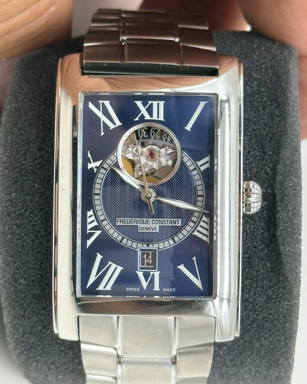 No Reserve - 2024 Frederique Constant Classics 47MM Blue Dial Steel Bracelet (FC-315DNS4C26B)