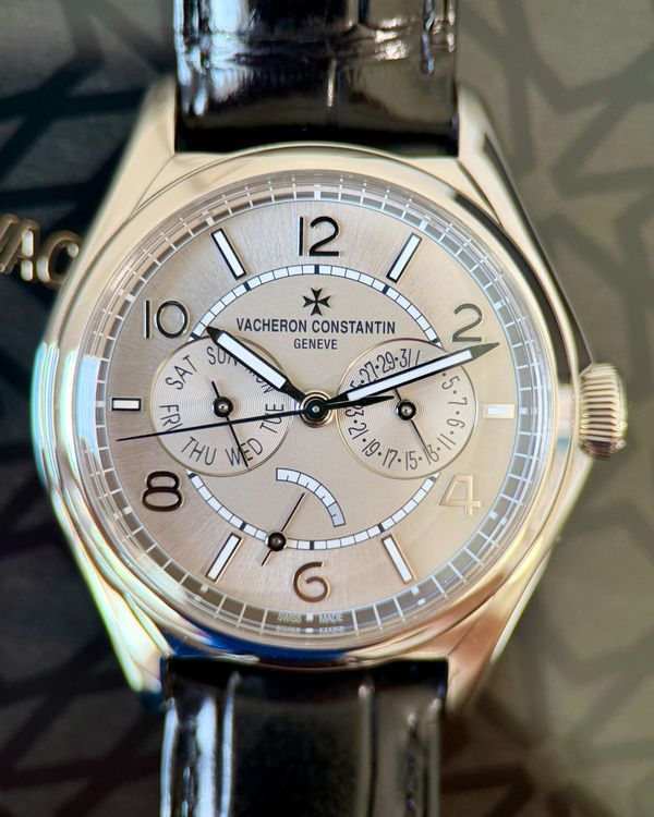 2019 Vacheron Constantin Fiftysix Day-Date 40MM Silver Dial Leather Strap (4400E/000A-B437)