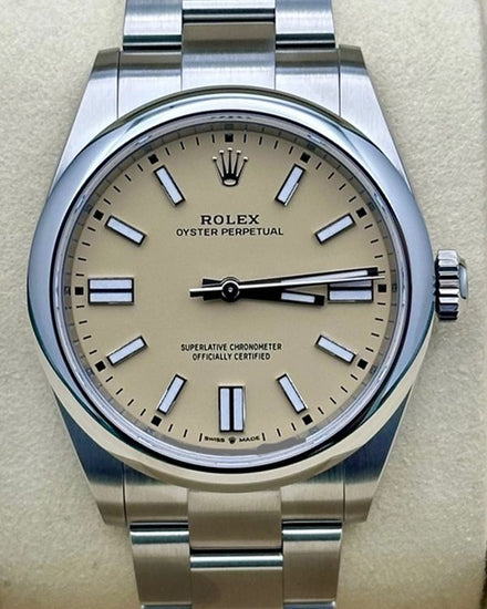 2026 Rolex Oyster Perpetual 41MM Beige Dial Oyster Bracelet (134300)