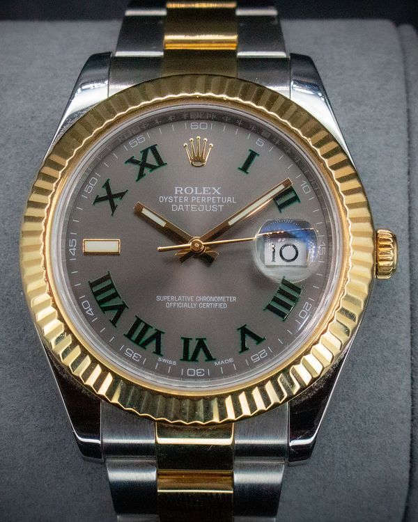 2016 Rolex Datejust II "Wimbledon" 41MM Slate Dial Two-Tone Oyster Bracelet (116333)