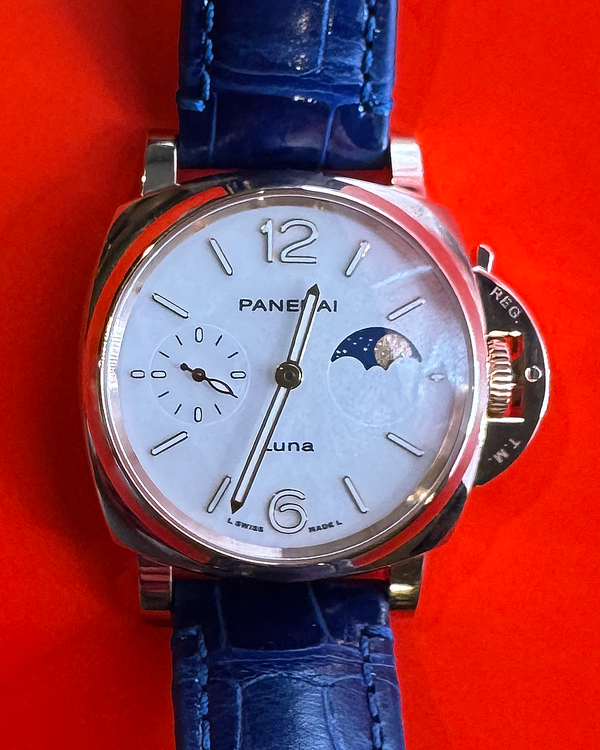 2022 Panerai Luminor Due Luna Goldtech 38MM Mother of Pearl Dial Leather Strap (PAM01181)