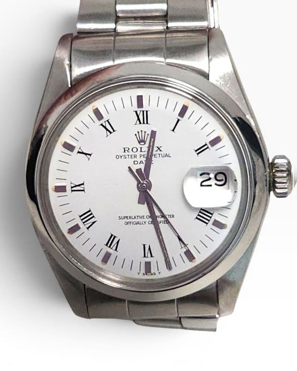 Rolex Oyster Perpetual Date 34MM White Dial Oyster Bracelet (1500)