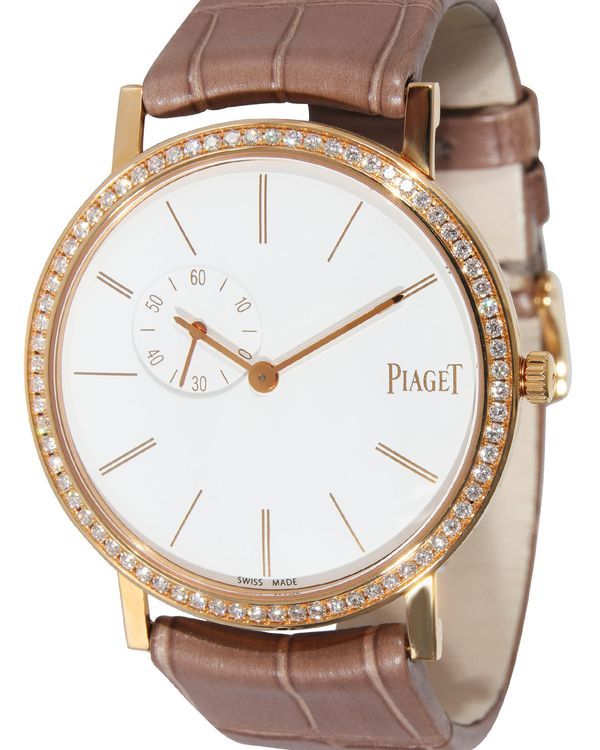 Piaget Altiplano 34MM White Dial Leather Strap (GOA39107)