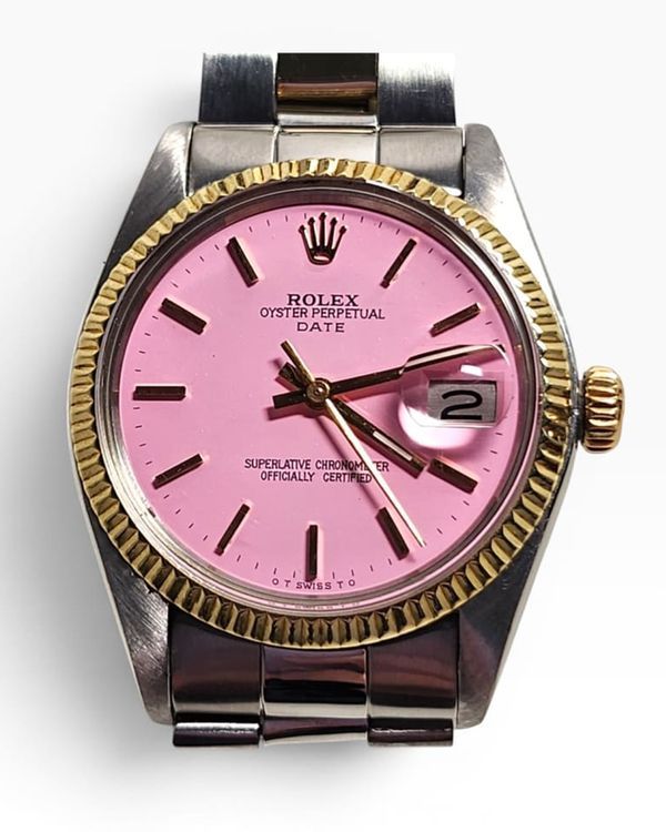 Rolex Oyster Perpetual 34MM Pink Dial Two-Tone Oyster Bracelet (1500)