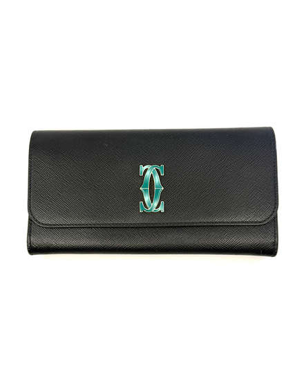 Cartier Accessories C de Cartier 7.5 x 3.9IN Black Leather Enamel and Gold-Tone Hardware (C de Cartier)