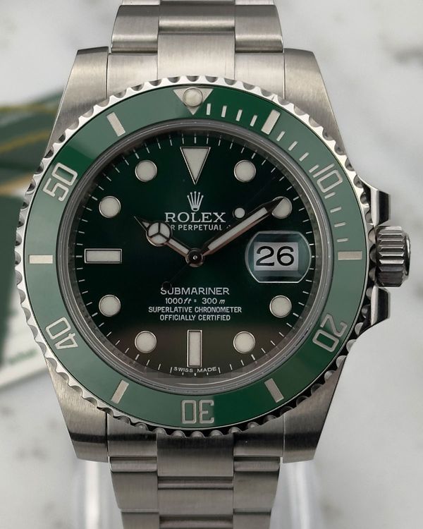 2011 Rolex Submariner Date "Hulk" 40MM Green Dial Oyster Bracelet (116610LV)