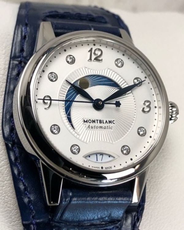 2025 Montblanc Boheme Day & Night Lady 30MM Silver Dial Leather Strap (127361)