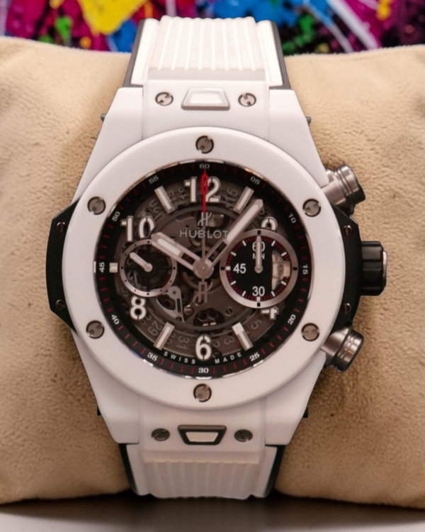 2016 Hublot Big Bang Unico 45MM Skeleton Dial Rubber Strap (411.HX.1170.RX)