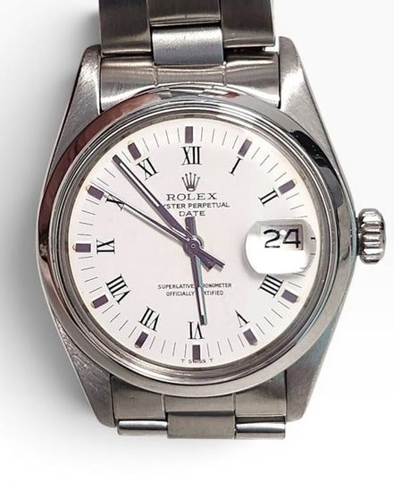 Rolex Oyster Perpetual Date 34MM White Dial Oyster Bracelet (1500)