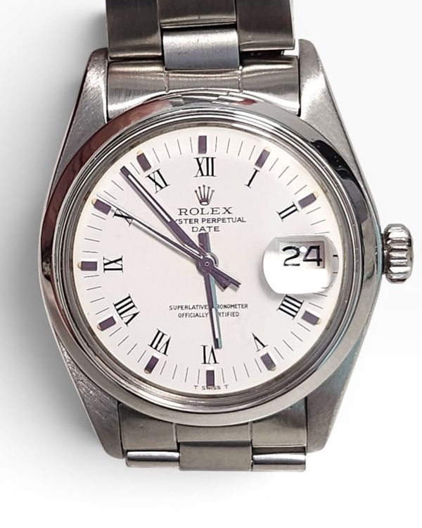 Rolex Oyster Perpetual Date 34MM White Dial Oyster Bracelet (1500)
