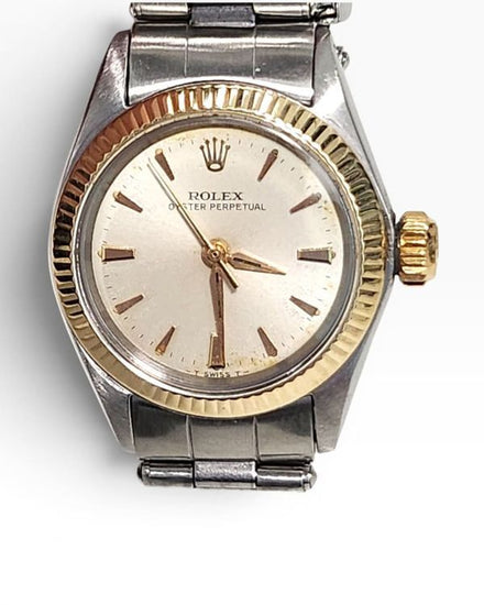 Rolex Oyster Perpetual Lady 25MM Champagne Dial Oyster Bracelet (6619)