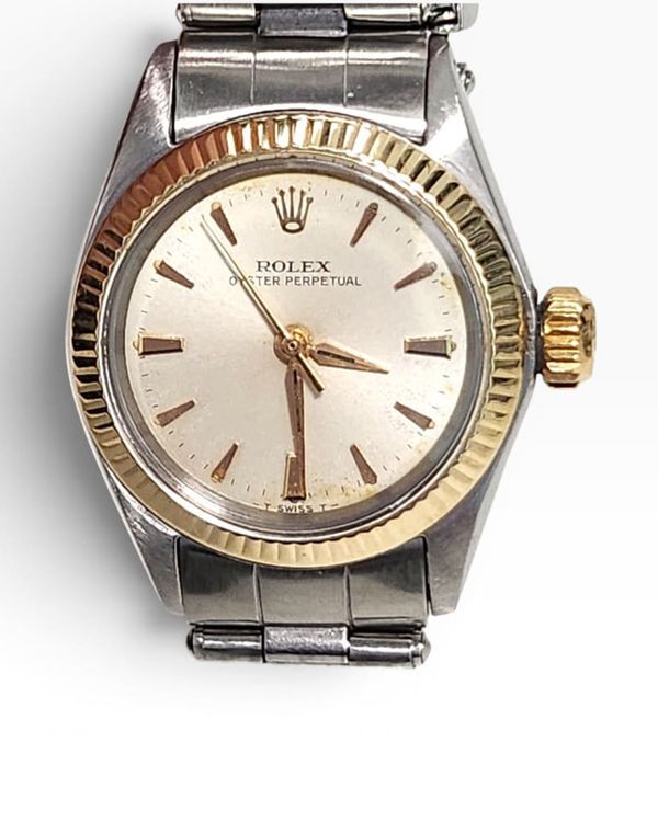 Rolex Oyster Perpetual Lady 24MM Champagne Dial Oyster Bracelet (6619)