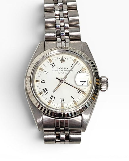 Rolex Oyster Perpetual Lady Date 26MM White Dial Jubilee Bracelet (6917)