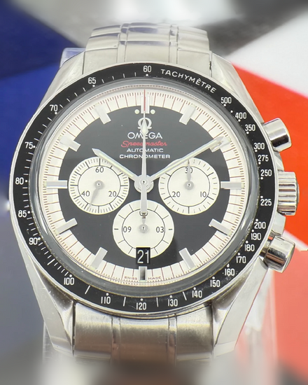No Reserve - Omega Speedmaster "Schumacher Legend" 42MM Black Dial Steel Bracelet (3507.51.00)